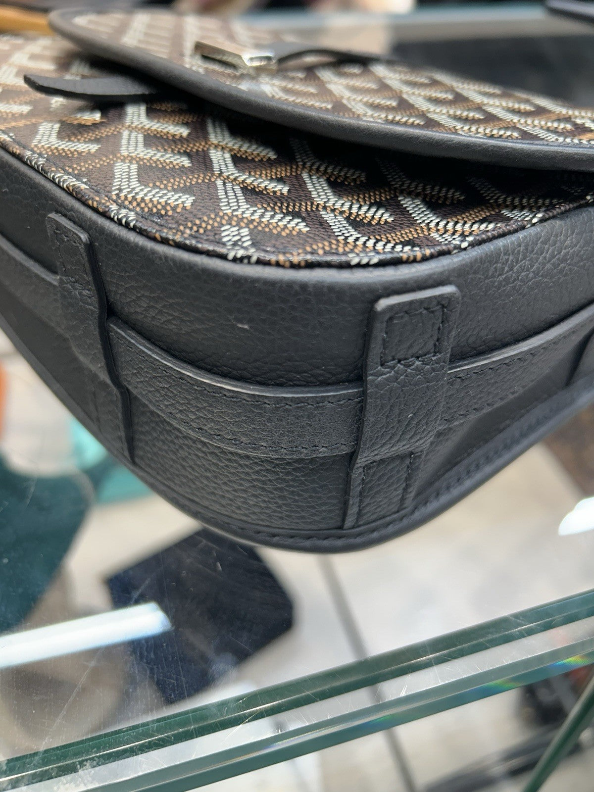 Goyard Goyardine Belvedere PM  Black Crossbody  Bag 