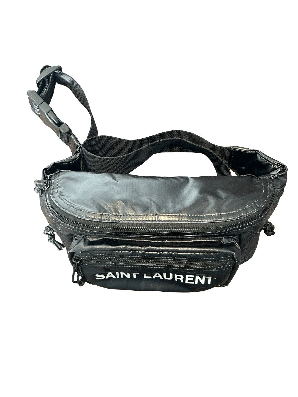 Saint Laurent Nylon Logo Nuxx Body Belt Bag Black
