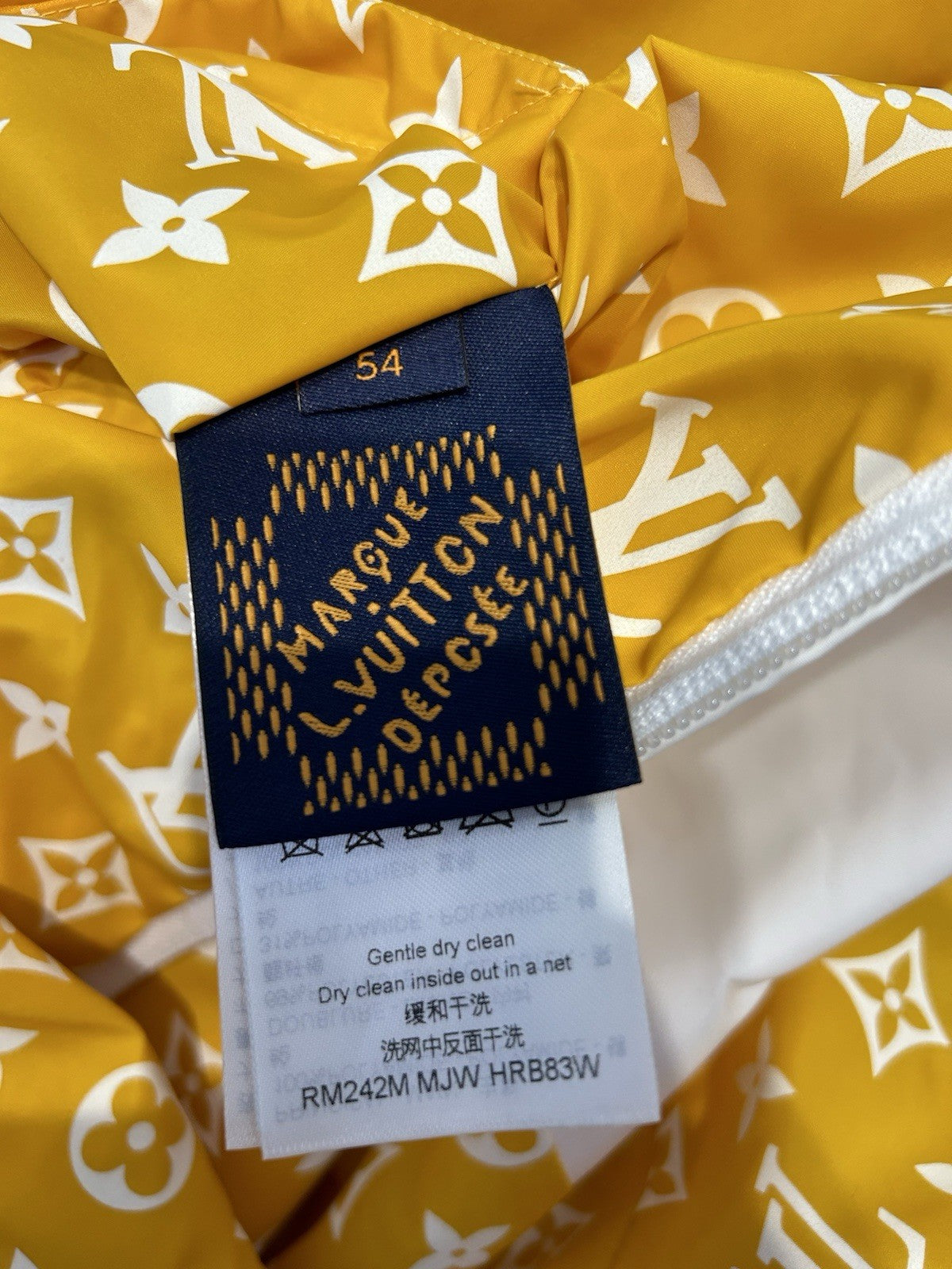 Louis Vuitton 224 Technical Windbreaker Yellow Outwear