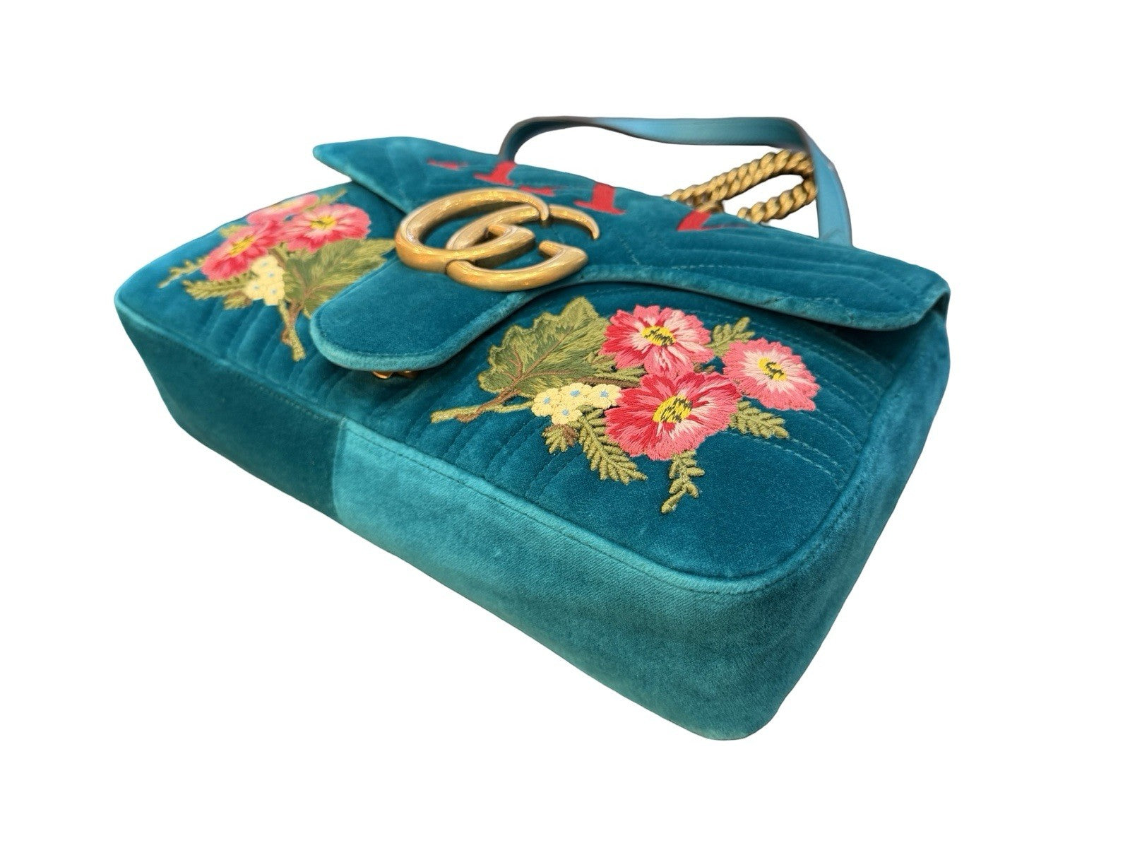 Gucci GG Marmont Medium Velvet Shoulder Bag XXV 110th Anniversary