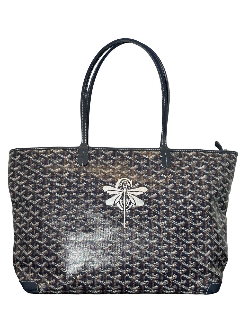 Goyard Goyardine Saint Louis PM Tote Bag Blue