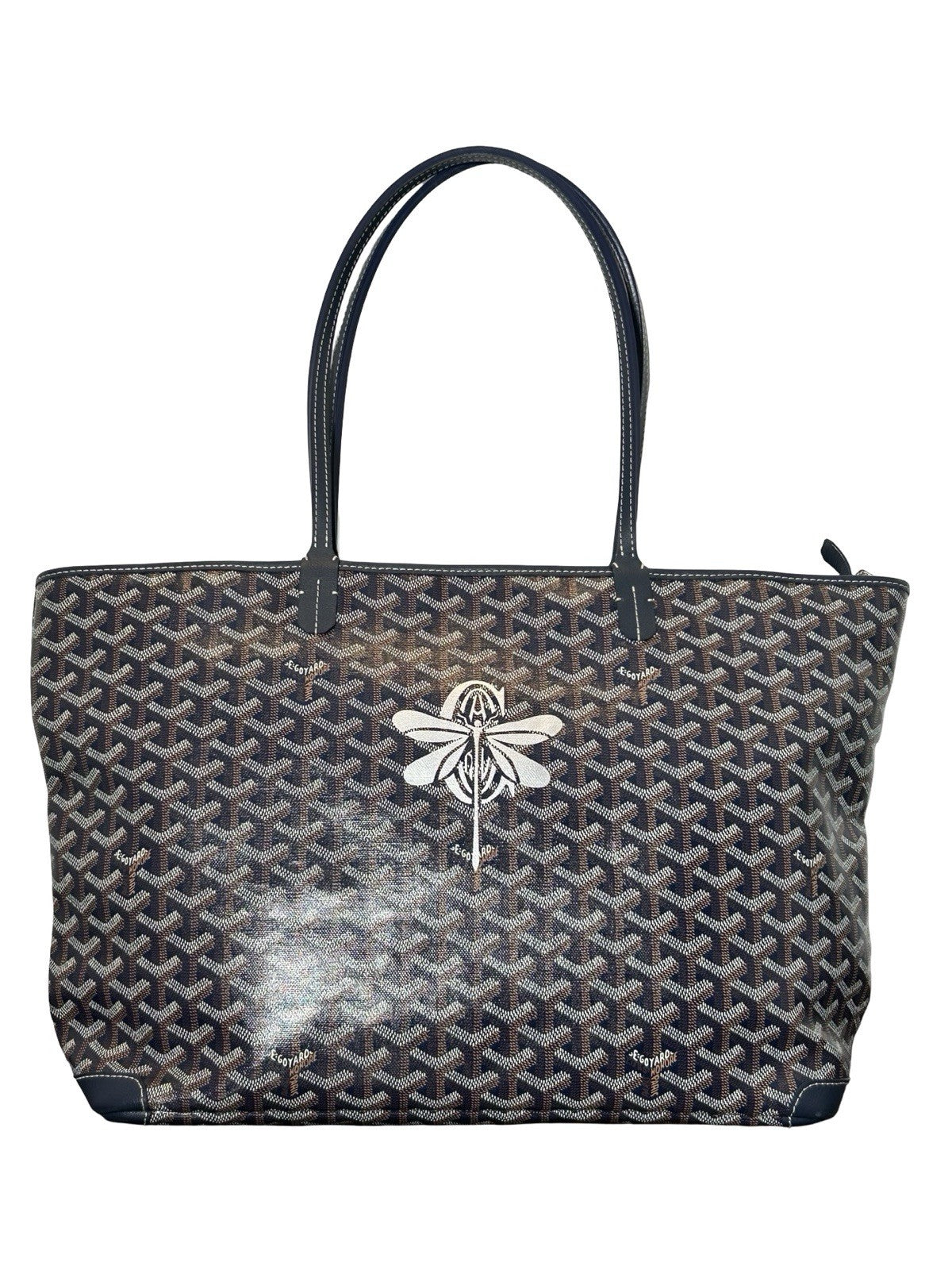 Goyard Goyardine Saint Louis PM Tote Bag Blue