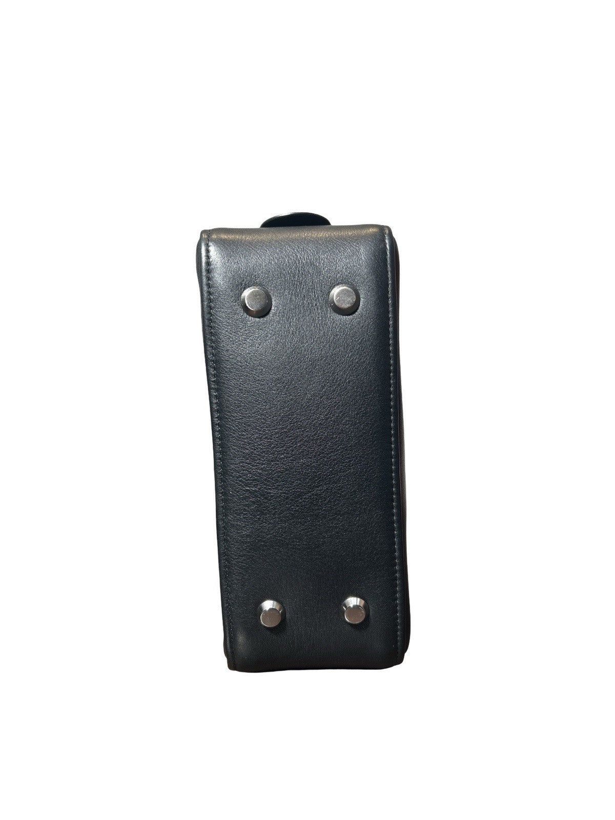 Balenciaga Leather Triangle M Clutch Black