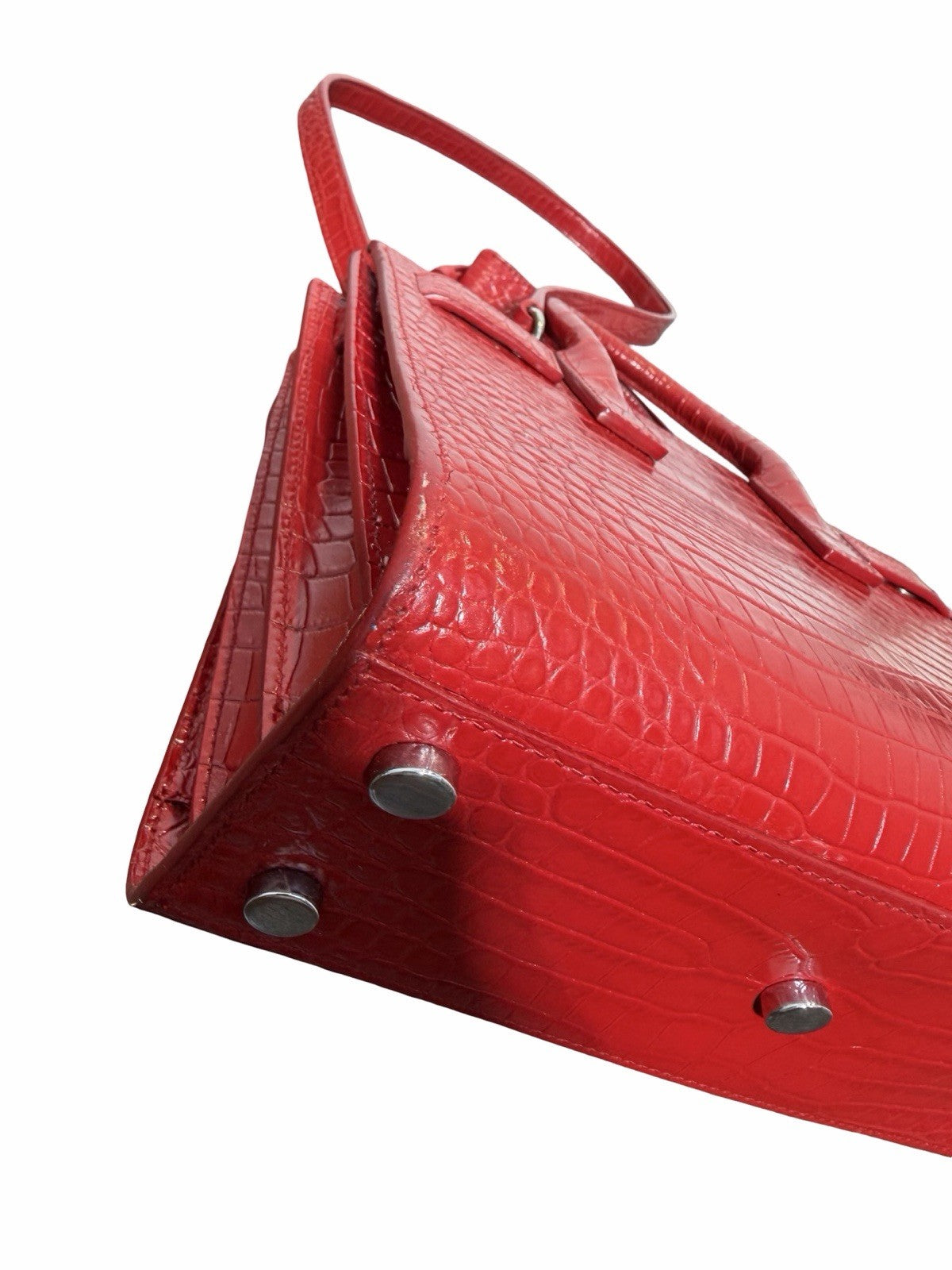 Saint Laurent YSL Sac De Jour Nano Crocodile Leather 