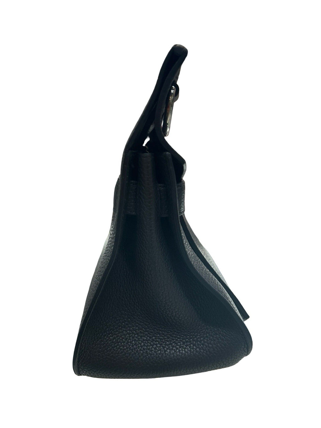 Hermes Jypsiere Black Clemence Leather Shoulder Bag 