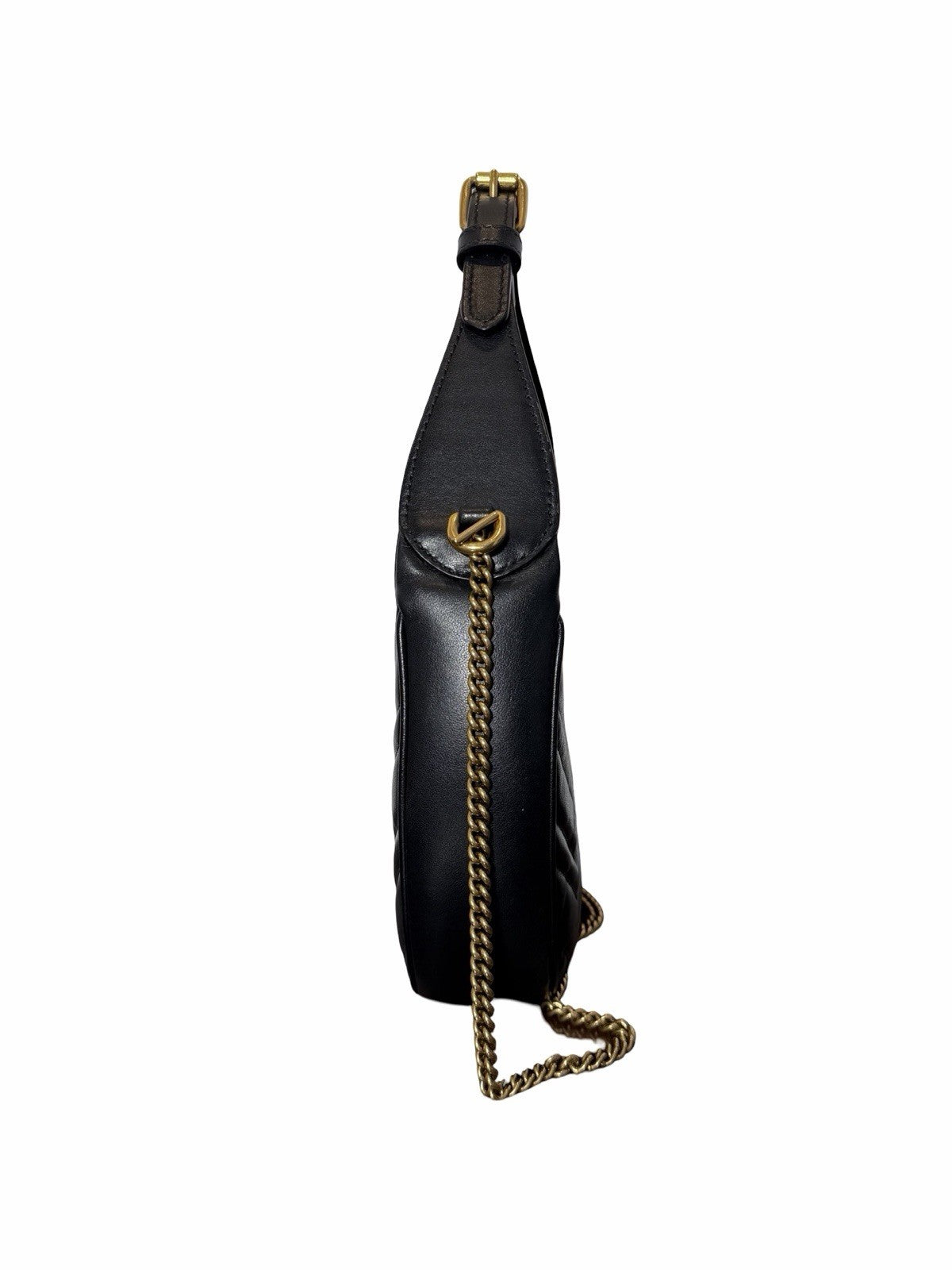 Gucci Double G Marmont Shoulder Bag In Black 