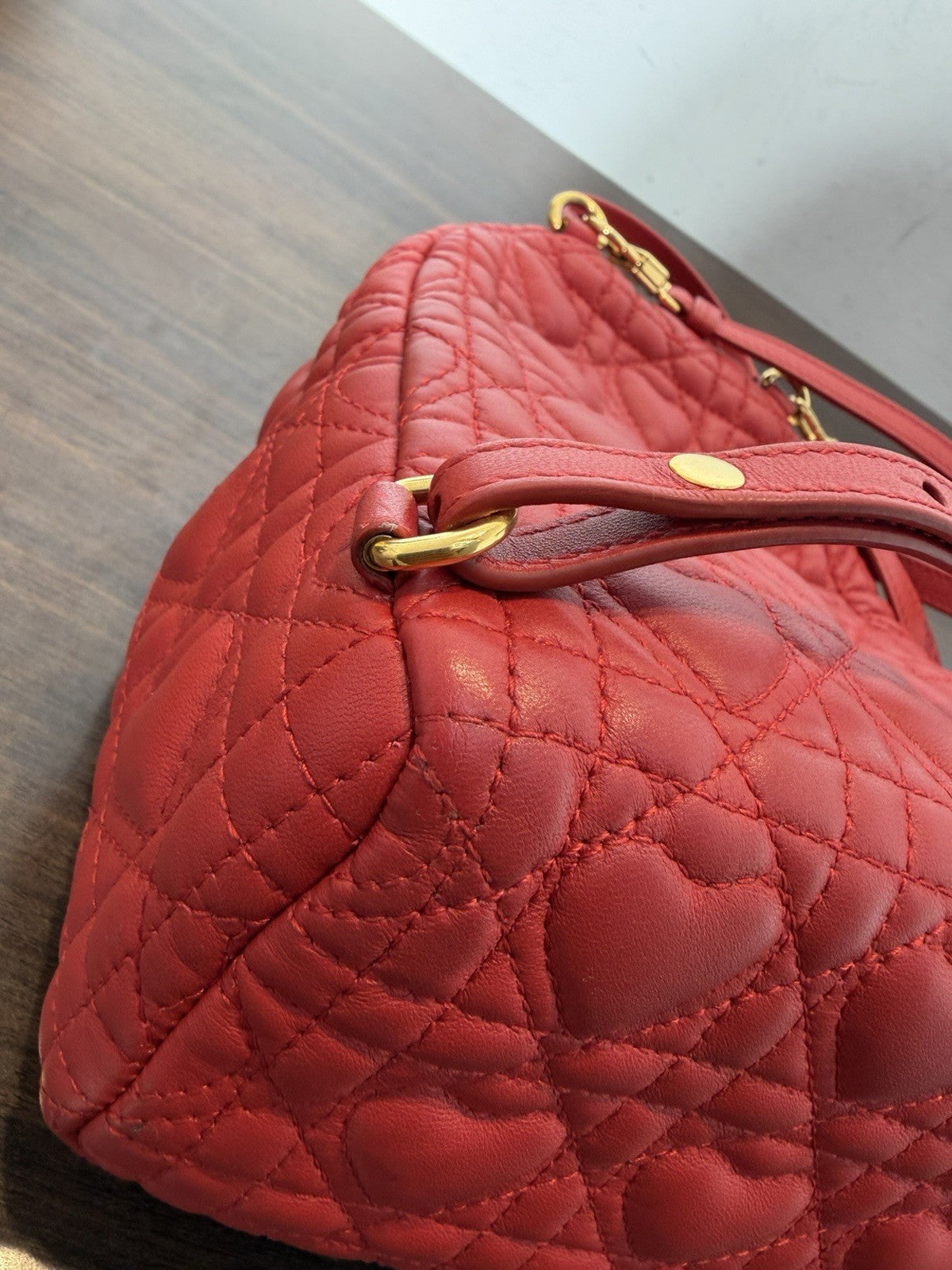 Christian Dior Cannage Heart 3Way Mini Rucksack Daypack Backpack Lambskin