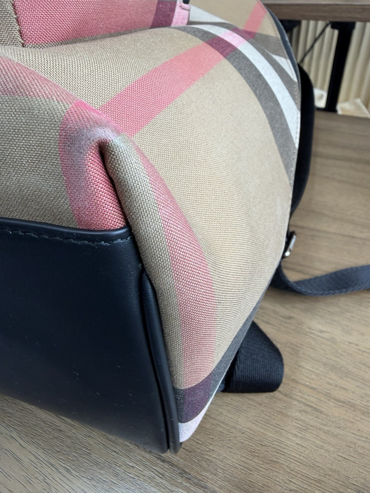 Burberry Jeff Check Canvas Backpack 