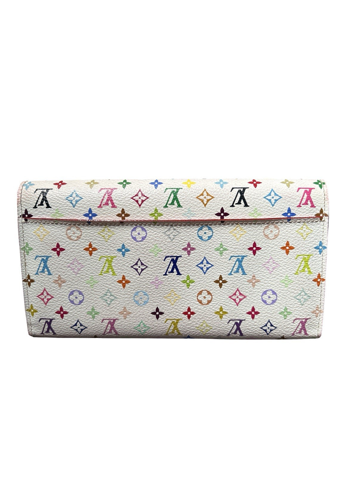 Louis Vuitton Monogram Multicolor Sarah Wallet White