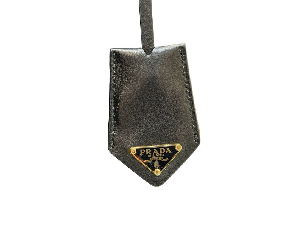 Prada Symbole Shopper Tote Embossed Leather Small Bag