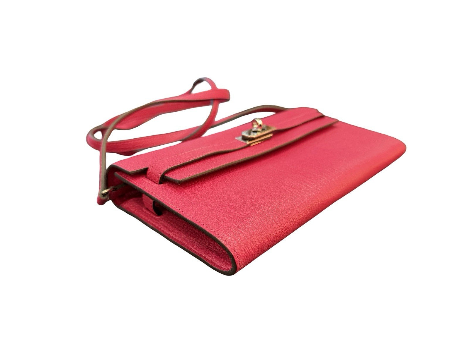 Hermès Kelly To Go Chevre Mysore Shoulder Bag Rose Mexico