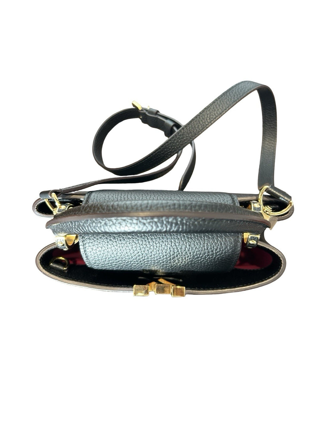 Louis Vuitton LV Monogram Capucines MM In Black Taurillon Leather