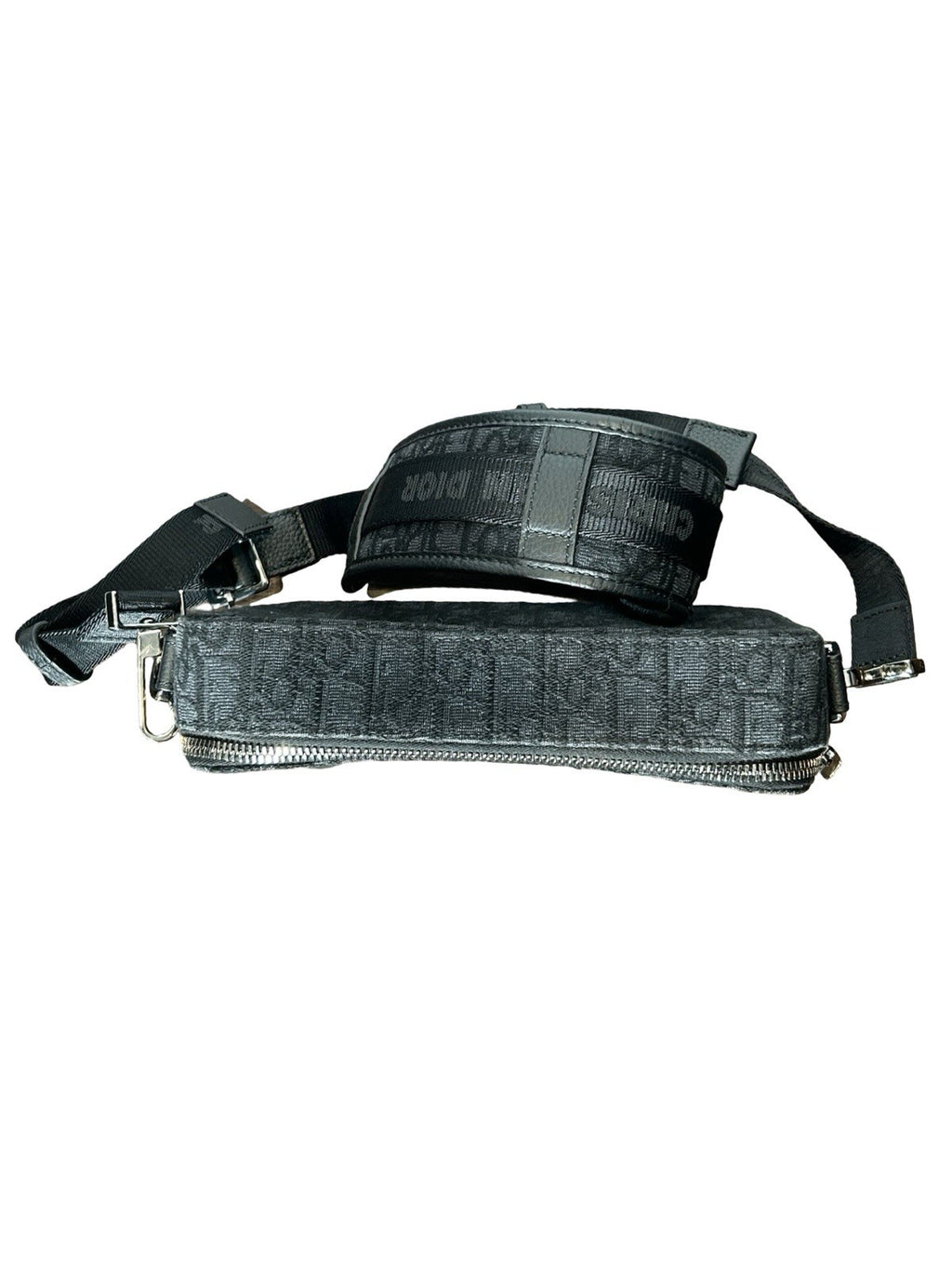 Christian Dior Safari Messenger Bag In Black Monogram Canvas