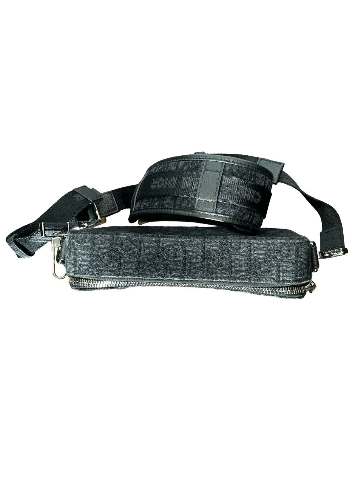 Christian Dior Safari Messenger Bag In Black Monogram Canvas