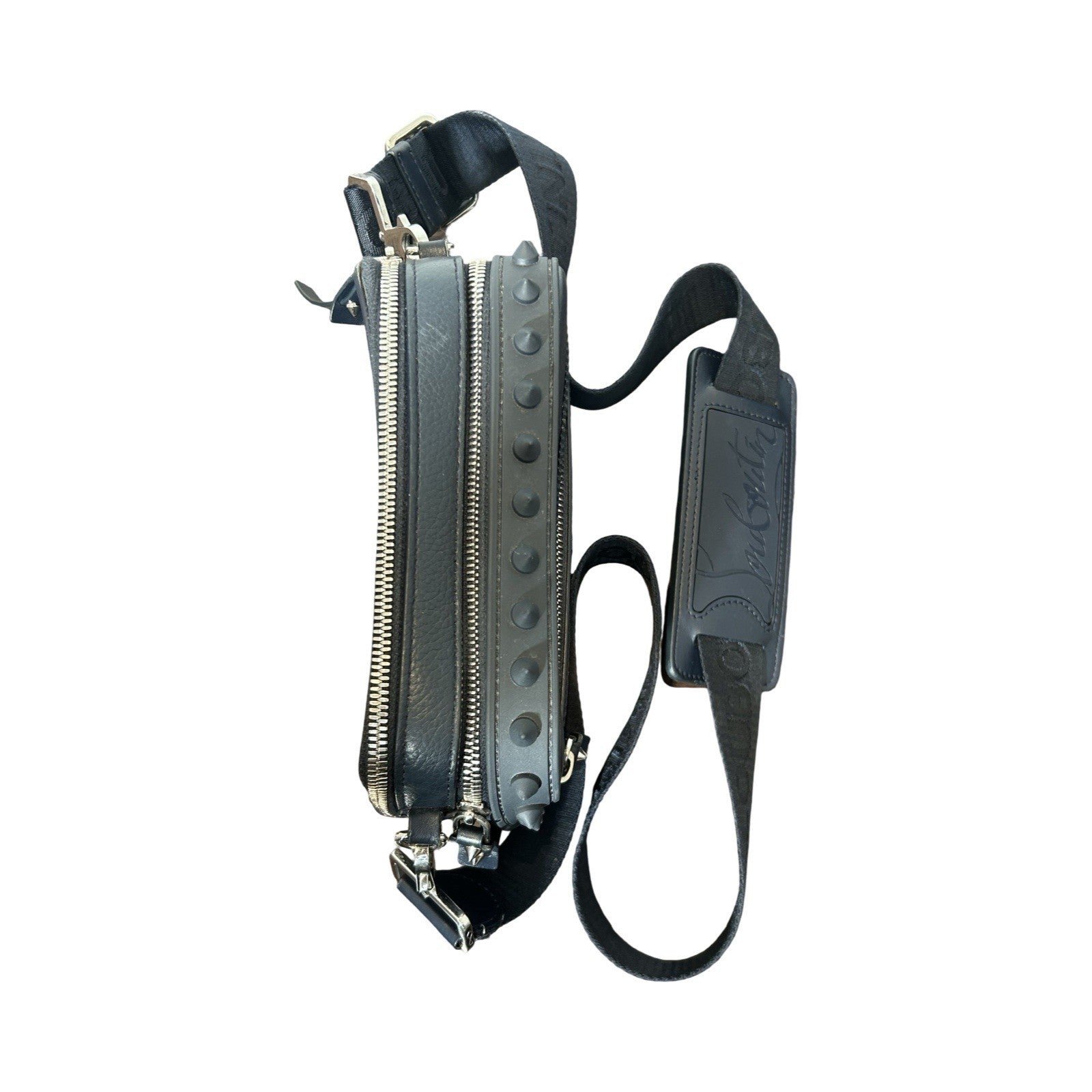 Christian Louboutin Loubitown Spiked Leather Messenger Bag