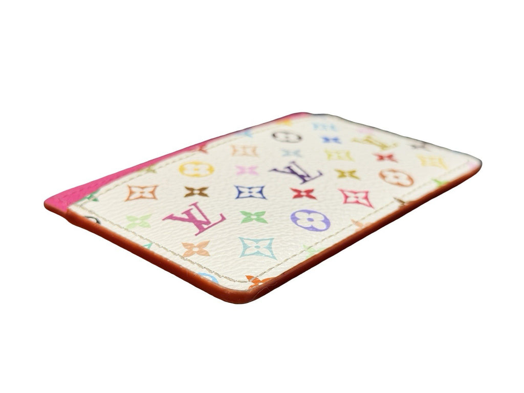Louis Vuitton x Takashi Murakami Monogram Multicolor Card Holder Kawaii Pink