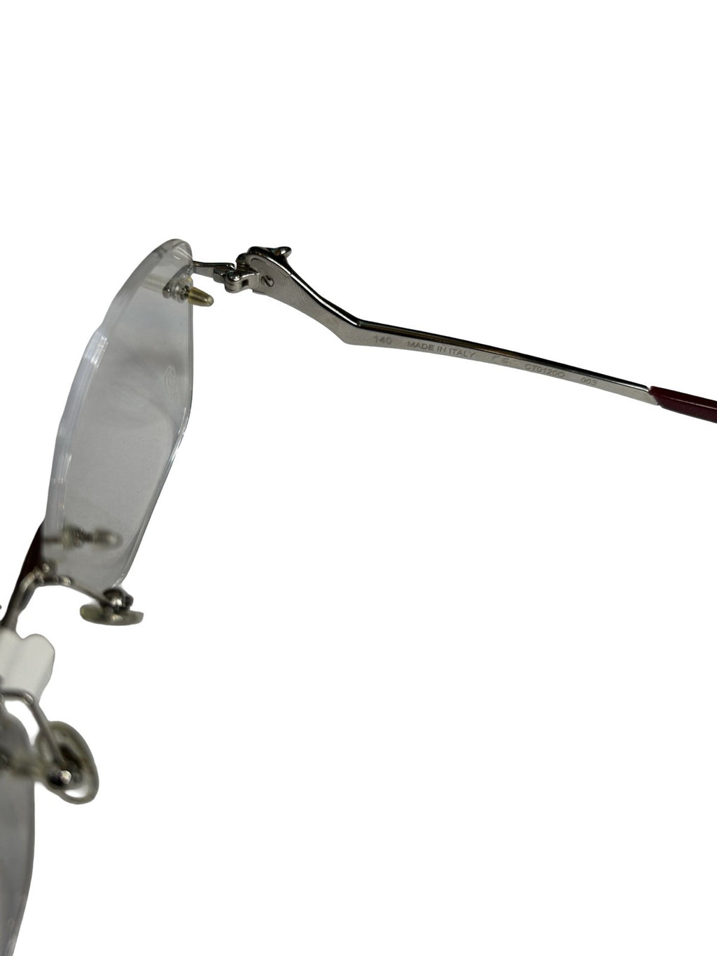 Cartier Panthere Rimless Silver Tone Hardware Clear Lens Glasses Size 140