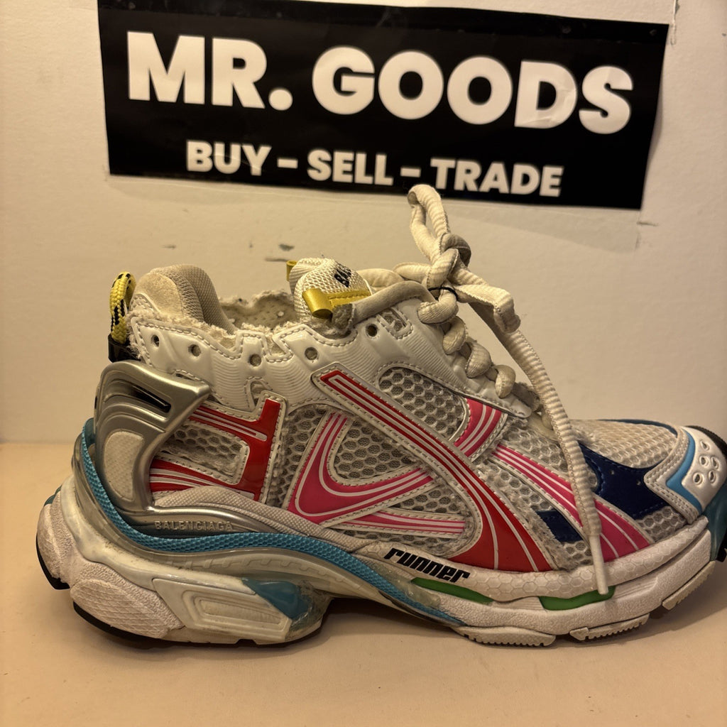 Size 10 - Balenciaga Runner Sneaker White Red Blue Pink