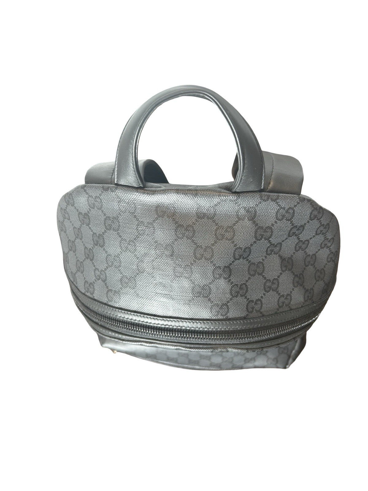Gucci Essence Classic Backpack Black GG Monogram Coated Canvas Medium