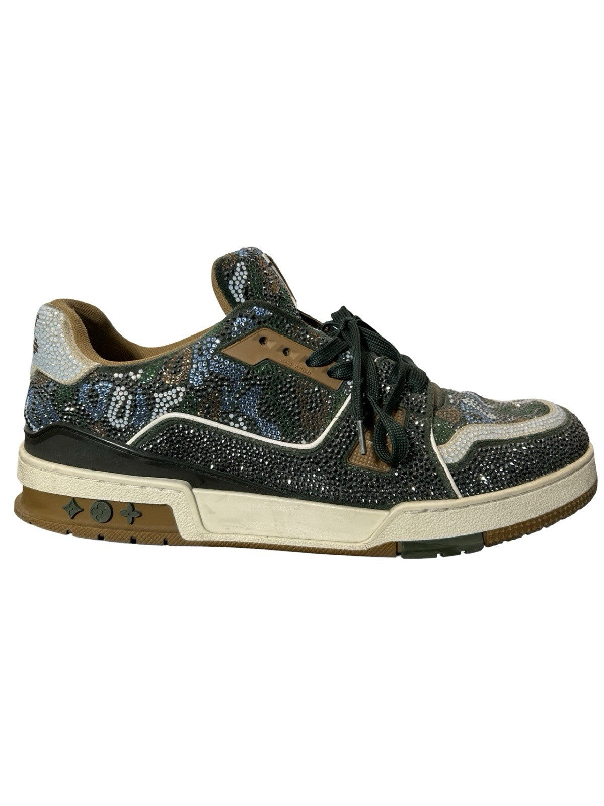Louis Vuitton LV Trainer Crystal-covered Camouflage Design Size 10LV / 11 Us