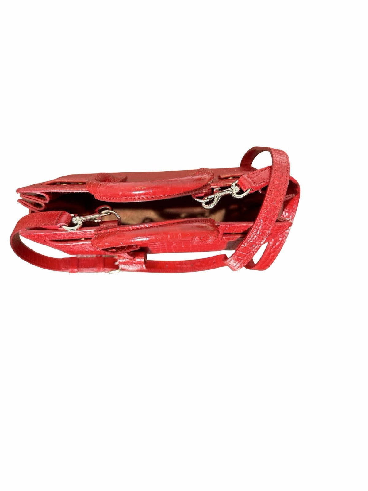 Saint Laurent YSL Sac De Jour Nano Crocodile Leather 