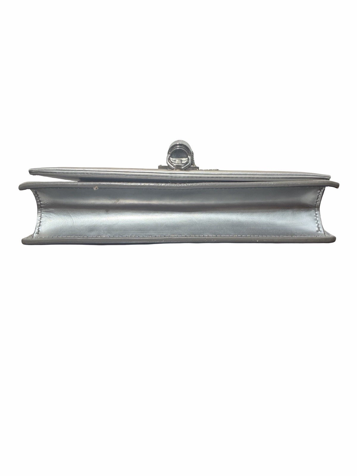 Saint Laurent YSL Metallic Kate Silver Hardware Tassel Chain Shoulder Bag 