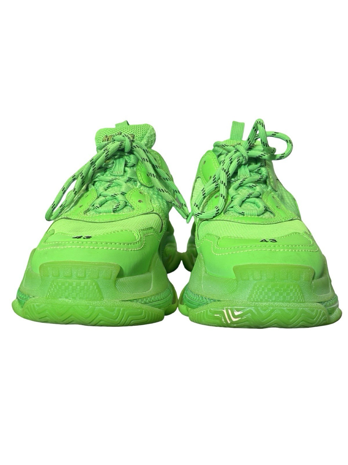 Balenciaga Triple S Clear Sole sneakers in Neon Green Size 10US