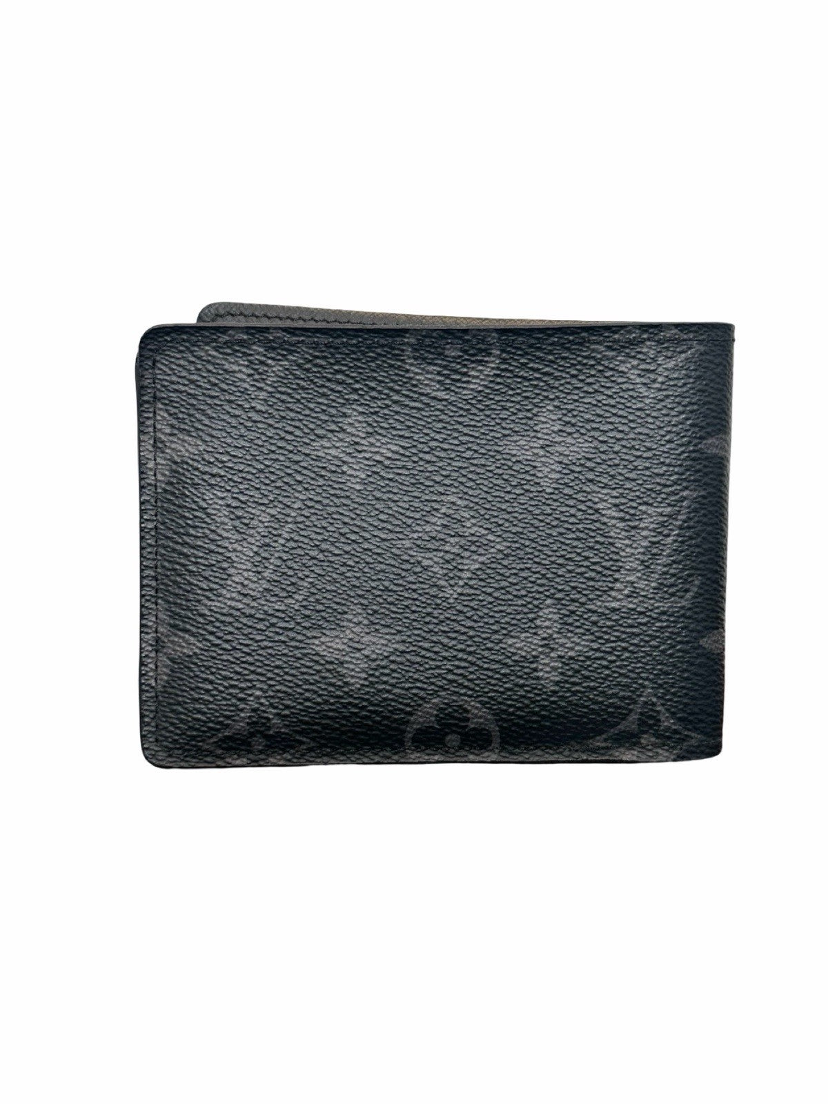 Louis Vuitton Men's Bifold Wallet Black/Gray Logo Pattern 