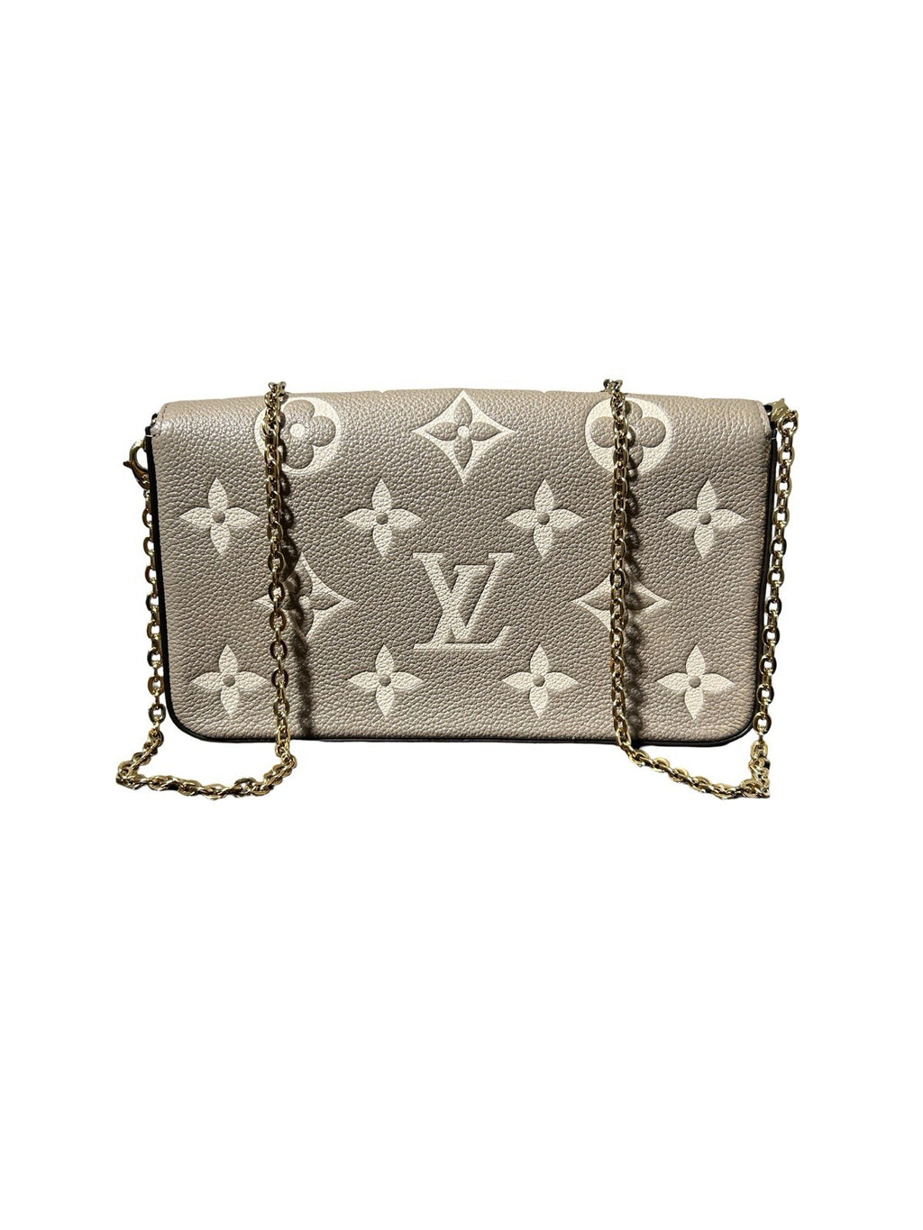 LOUIS VUITTON Empreinte Monogram Giant Felicie Pochette Brume Quartz