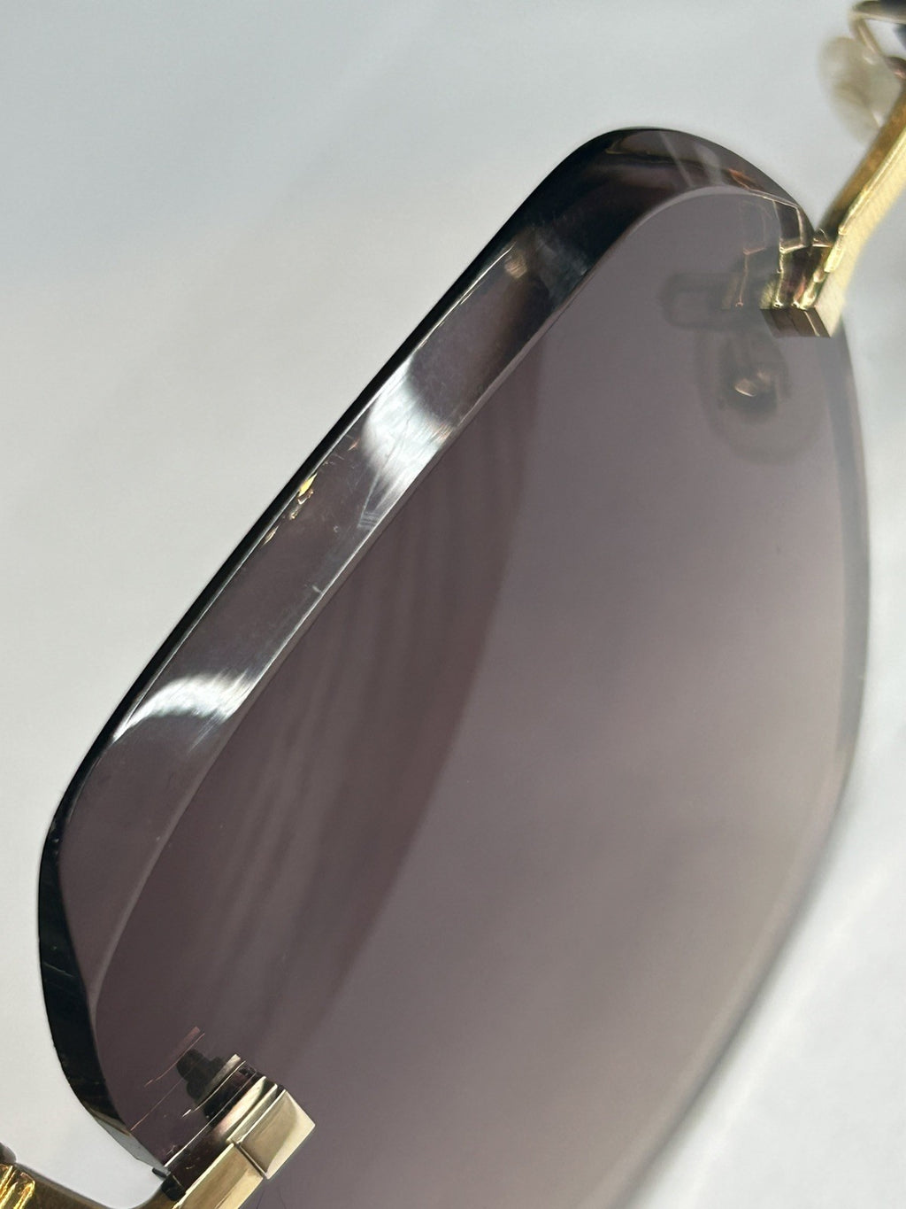 Cartier C Decor Purple Gradient Acetate Gold Tone Hardware Sunglasses Size-140