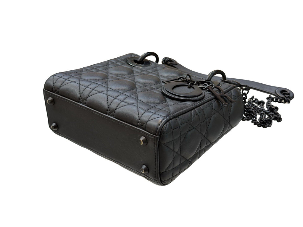 Christian Dior Ultra Matte Lady Dior Chain Mini Bag Cannage Quilt Calfskin