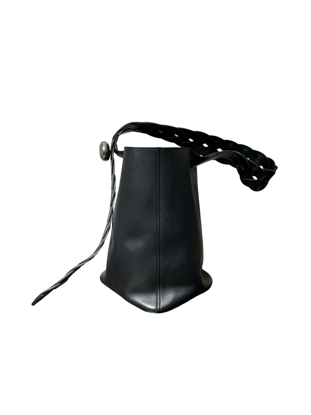 Loewe Leather Pebble 2024 Black Bucket Bag 