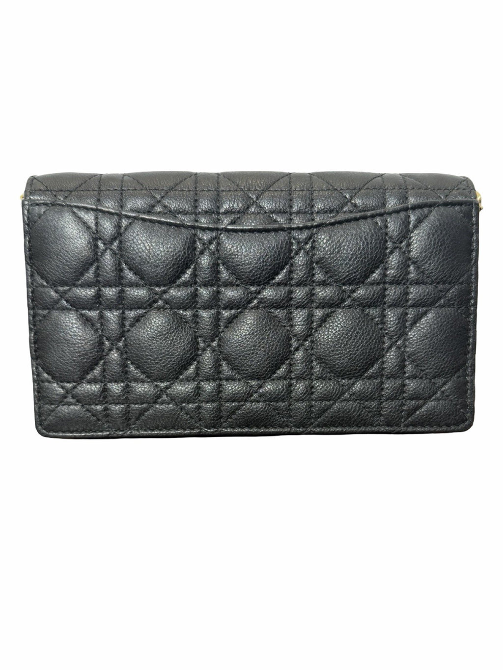 Dior Caro  Black Pouch with Chain 