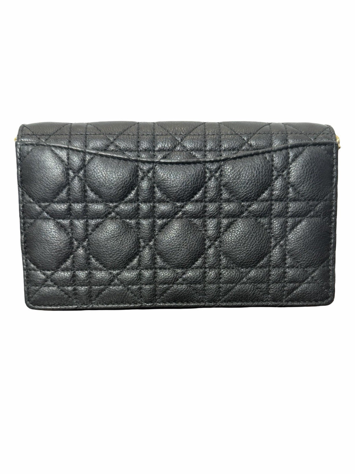 Dior Caro  Black Pouch with Chain 