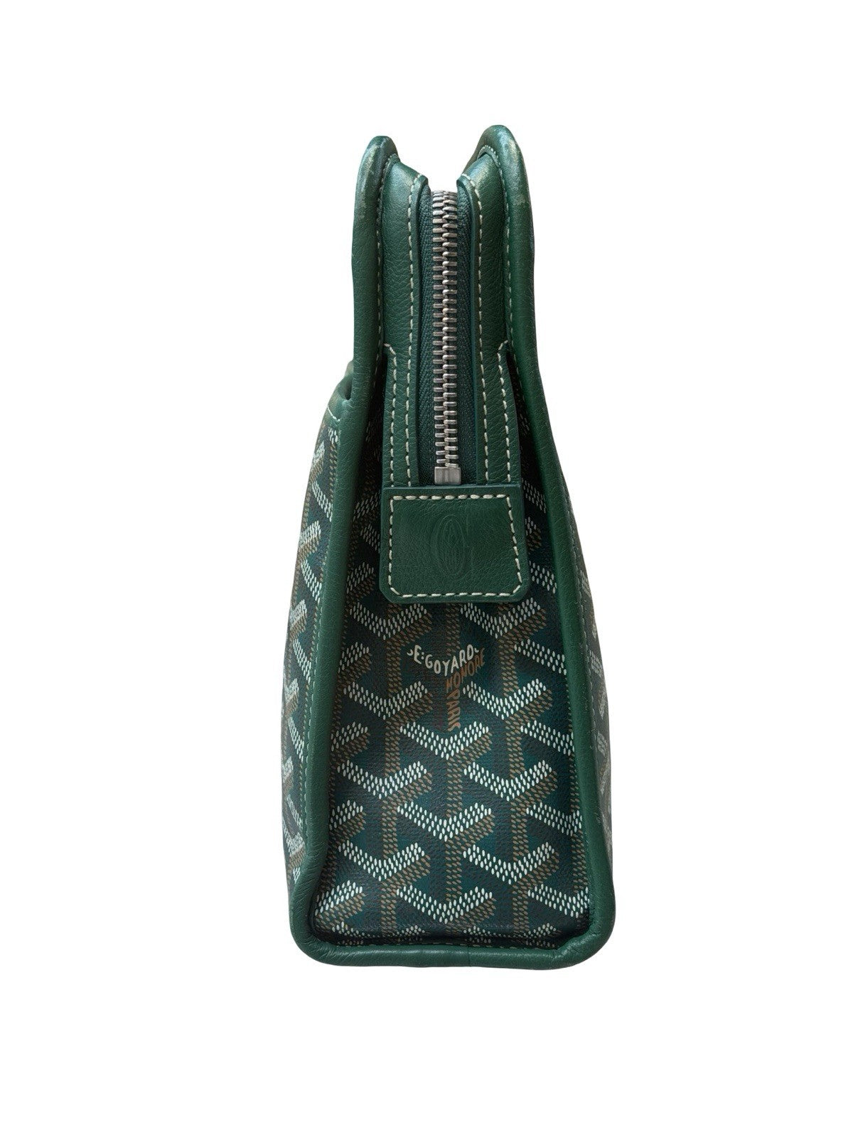 Goyard Goyardine Jouvence Toiletry Pouch Coated Canvas GM Green