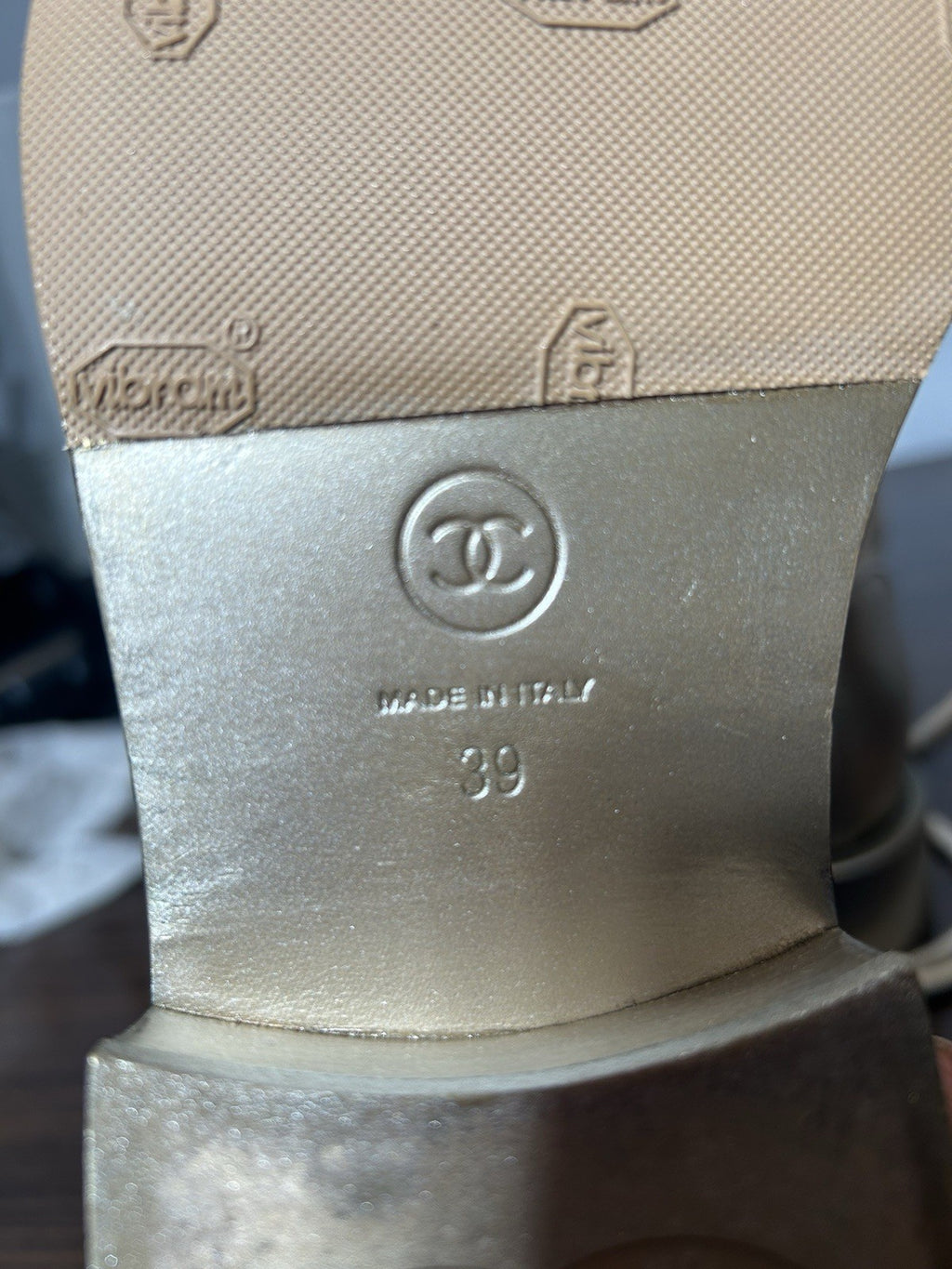 Chanel Interlocking CC Logo Leather Combat Boots Women