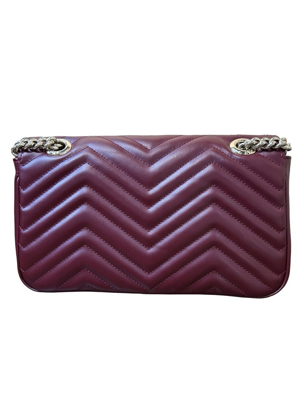 GUCCI GG Marmont Burgandy Matelasse Leather Shoulder Bag