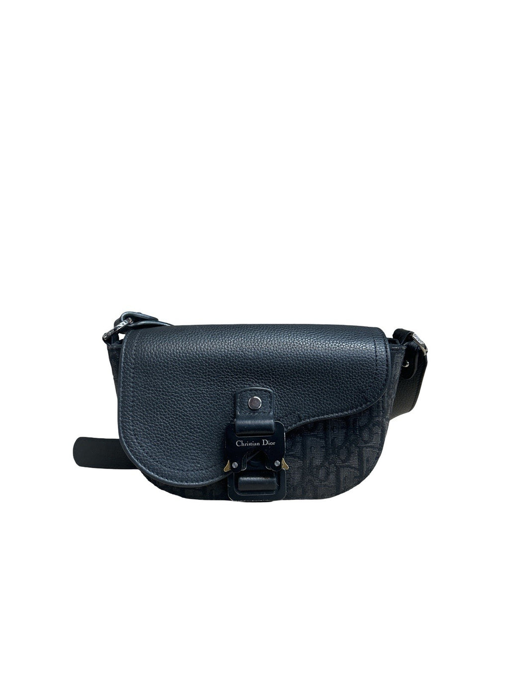 Christian Dior Mini Saddle Messenger Bag With Flap Black