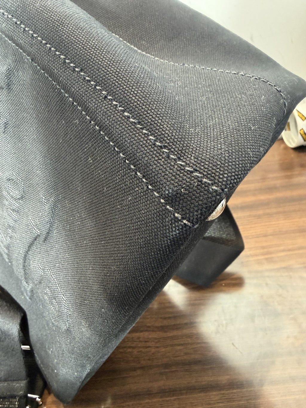 Prada Embossed Logo Canapa Tote Bag