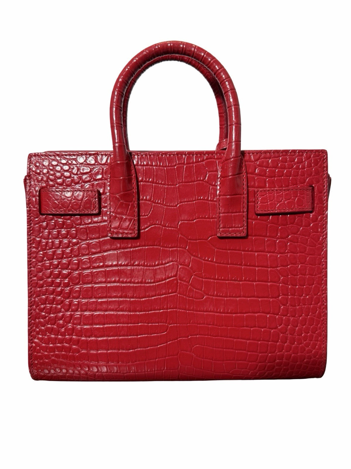 Saint Laurent YSL Sac De Jour Nano Crocodile Leather 