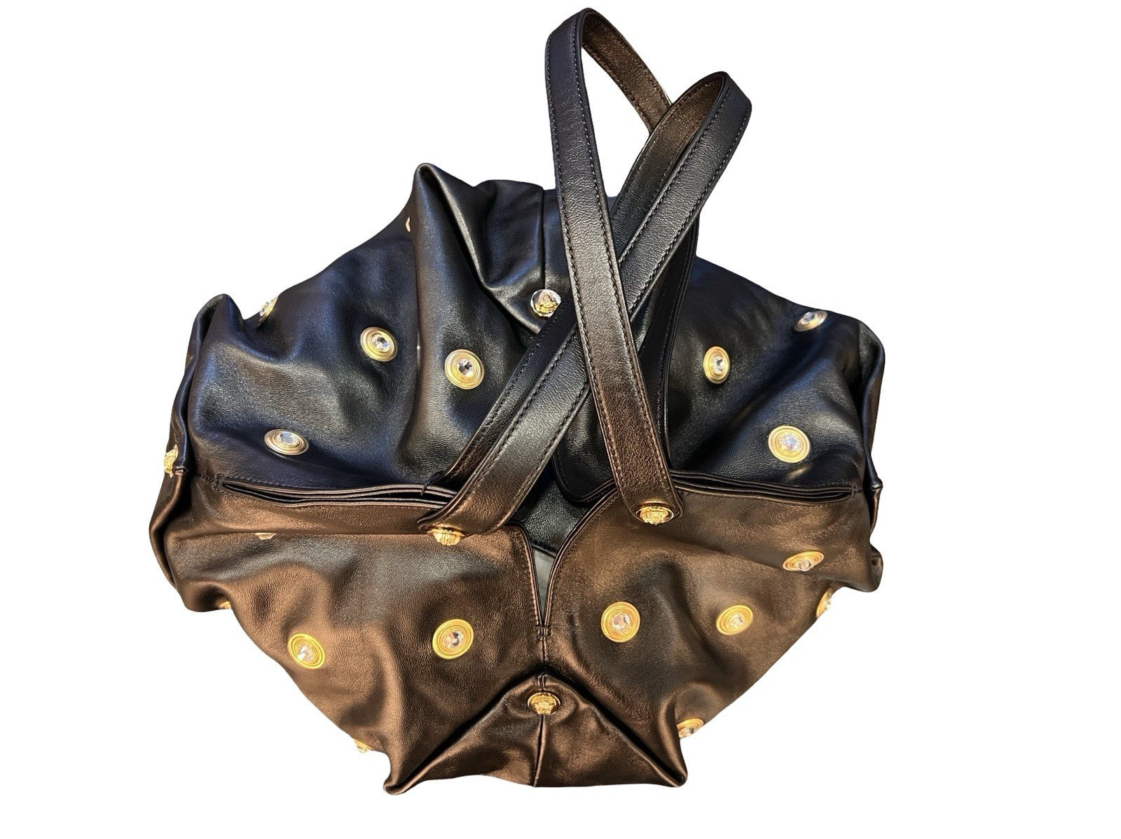 Versace Protea Embellished Nappa Shoulder Bag