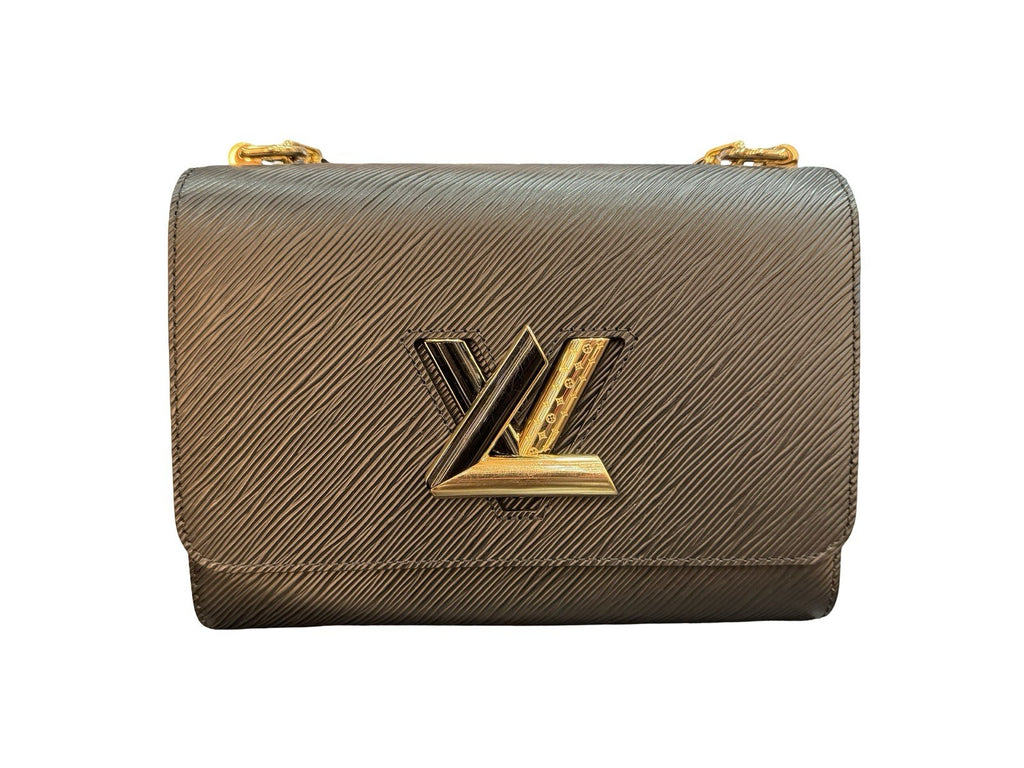 Louis Vuitton Twist MM Epi Bag Mixed Black & Gold Hardware with Engraved Chain