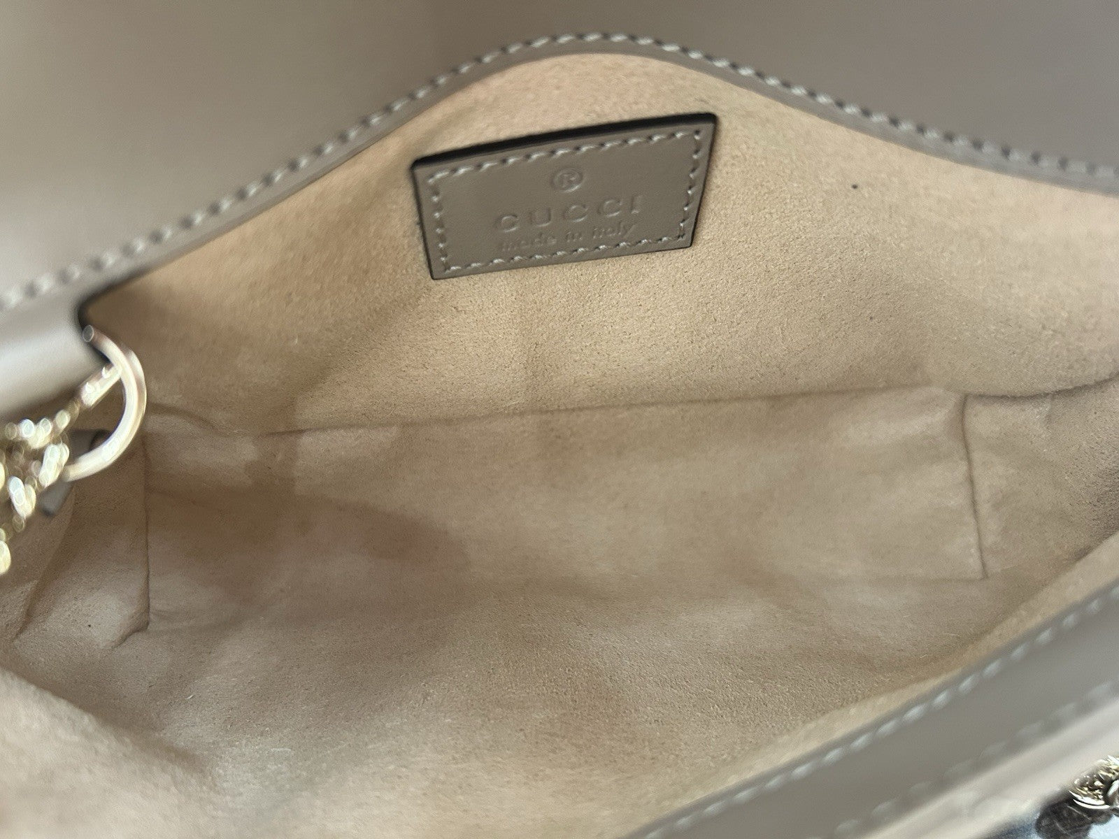 Gucci GG Marmont Extra Mini Shoulder Bag Beige 