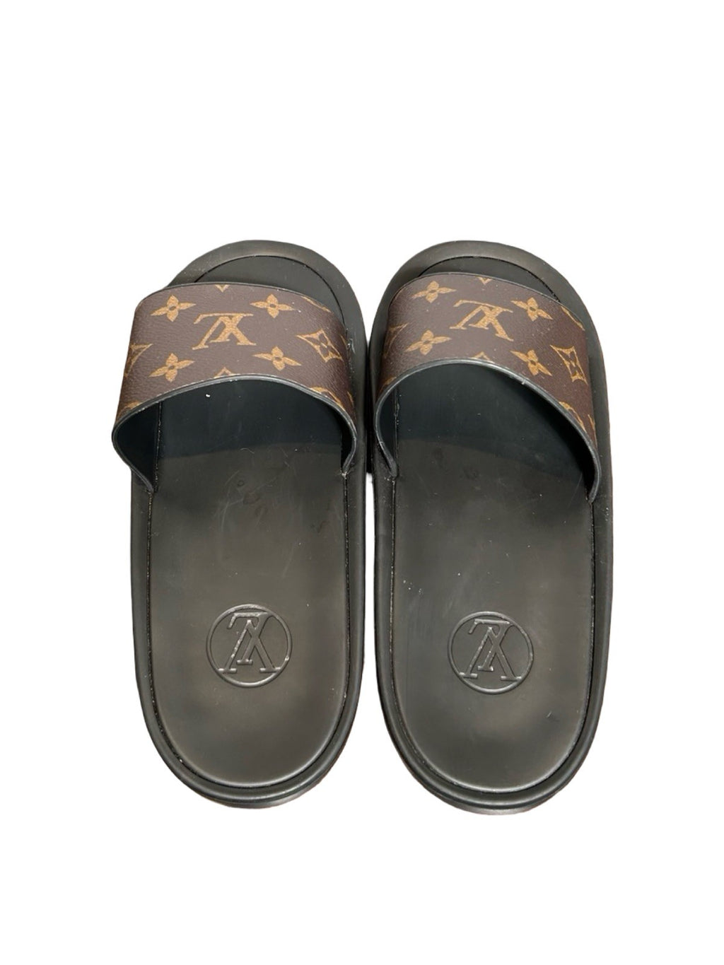 Louis Vuitton Monogram Slide  Brown/Black Slip-On Women LV Size 37 EU / US - 7