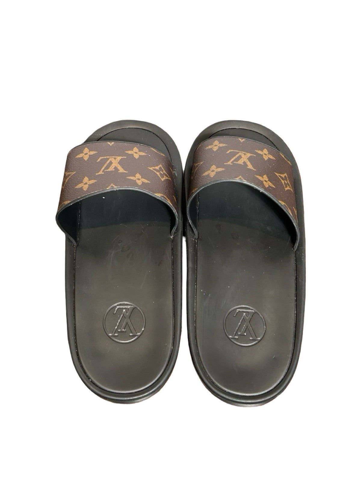 Louis Vuitton Monogram Slide  Brown/Black Slip-On Women LV Size 37 EU / US - 7