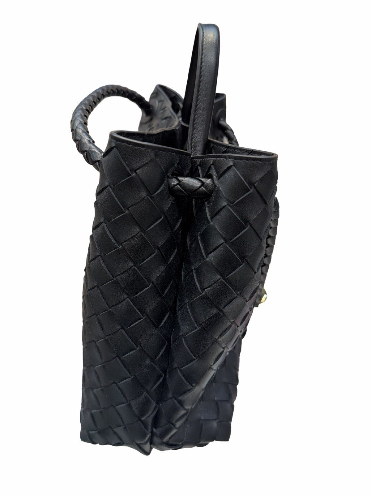 Bottega Veneta Black Intrecciato Andiamo Medium 