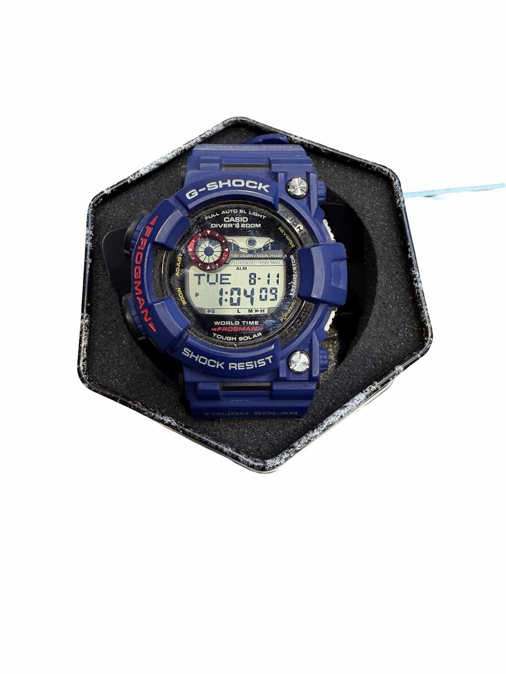 G-Shock Frogman GF-1000NV Digital Watch Men's Navy Vintage Condition