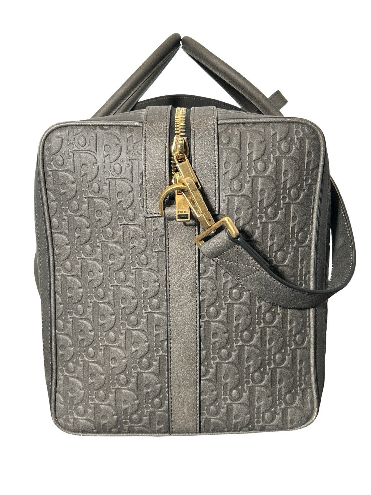 Dior X Denim Tears Lingot 50 Duffle Bag in Grey Monogrammed Canvas