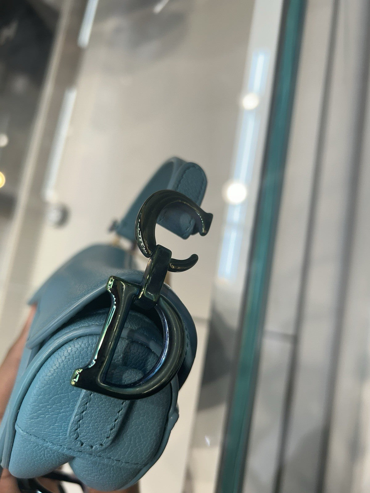 Christian Dior Leather Saddle Micro