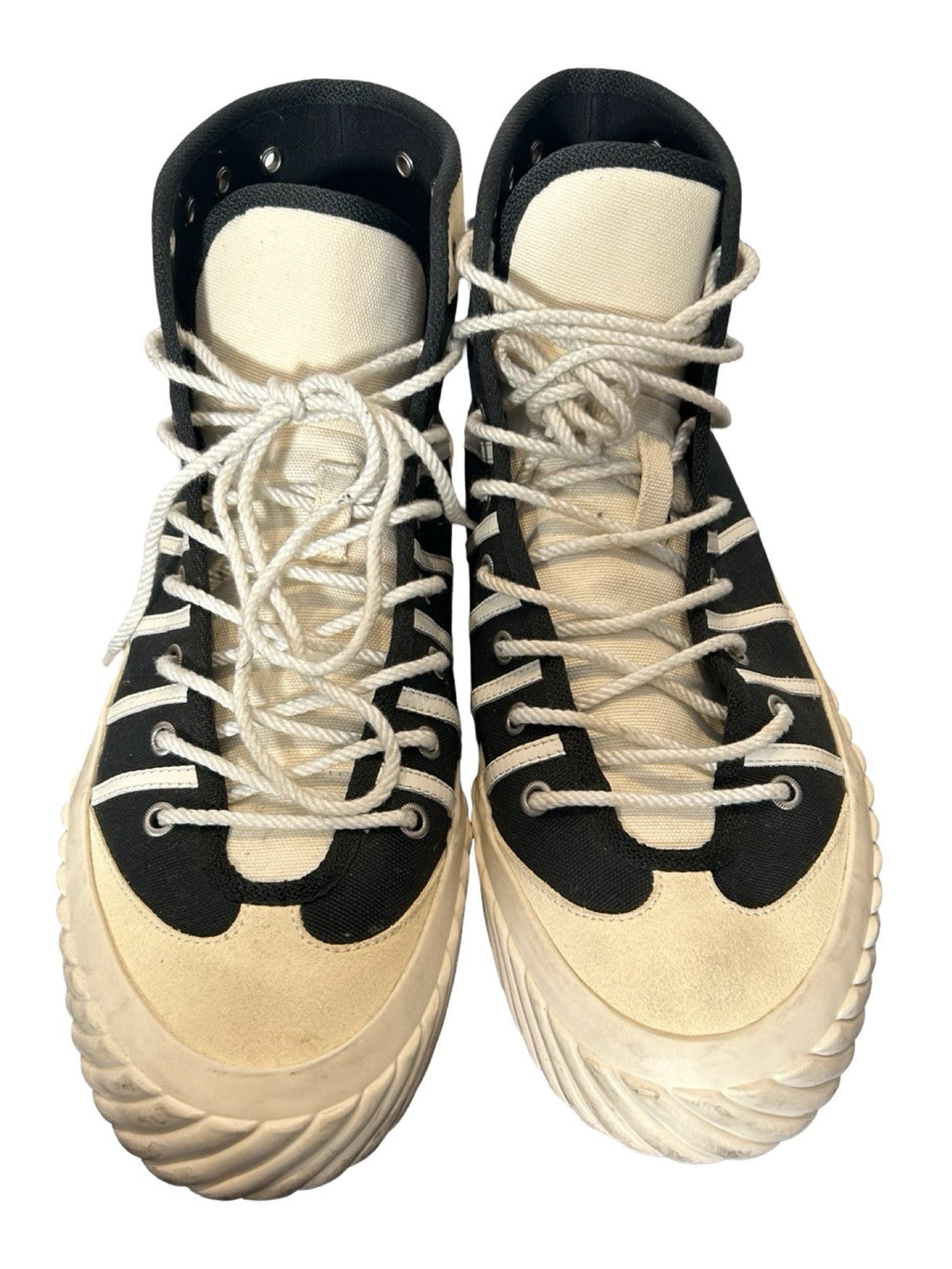 Gucci GG Logo High Top Sneaker Shoes Black White Size US 10.5